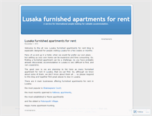 Tablet Screenshot of lusakafurnishedapartmentsforrent.wordpress.com