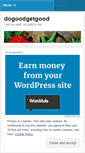 Mobile Screenshot of dogoodgetgood.wordpress.com