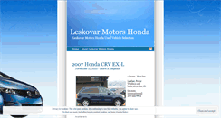 Desktop Screenshot of leskovarmotorshonda.wordpress.com