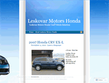 Tablet Screenshot of leskovarmotorshonda.wordpress.com