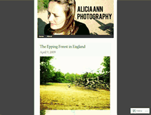 Tablet Screenshot of aliciaannphotography.wordpress.com