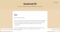 Desktop Screenshot of maskinskrift.wordpress.com