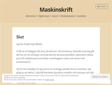 Tablet Screenshot of maskinskrift.wordpress.com