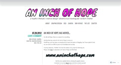 Desktop Screenshot of aninchofhope.wordpress.com