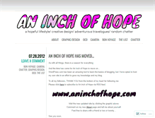 Tablet Screenshot of aninchofhope.wordpress.com