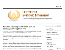 Tablet Screenshot of centerforsystemicleadership.wordpress.com
