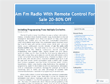 Tablet Screenshot of amfmradiowithremotecontrol.wordpress.com