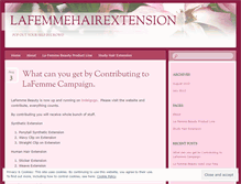 Tablet Screenshot of lafemmehairextension.wordpress.com