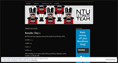 Desktop Screenshot of ntuultimate.wordpress.com