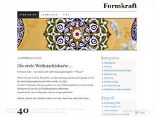 Tablet Screenshot of formkraft.wordpress.com