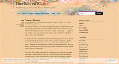 Desktop Screenshot of onesacredsoul.wordpress.com