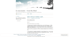 Desktop Screenshot of exmeamentis.wordpress.com