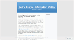 Desktop Screenshot of onlinedegreesinformation.wordpress.com