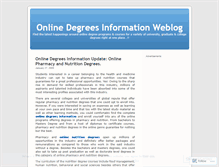 Tablet Screenshot of onlinedegreesinformation.wordpress.com