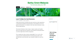 Desktop Screenshot of barleygreenmalaysia.wordpress.com