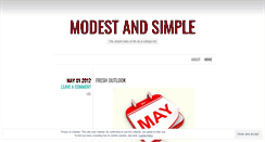 Desktop Screenshot of modestandsimple.wordpress.com