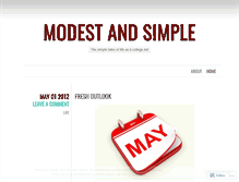 Tablet Screenshot of modestandsimple.wordpress.com