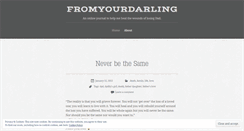 Desktop Screenshot of fromyourdarling.wordpress.com