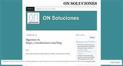 Desktop Screenshot of onsoluciones.wordpress.com