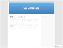 Tablet Screenshot of onliterature.wordpress.com