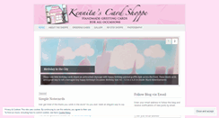 Desktop Screenshot of kennitascardshoppe.wordpress.com