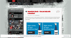 Desktop Screenshot of helpthehomelessblog.wordpress.com