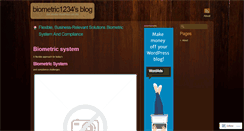 Desktop Screenshot of biometric1234.wordpress.com