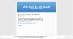 Desktop Screenshot of chinaindiaborderdispute.wordpress.com