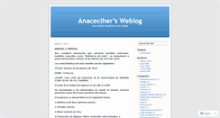 Desktop Screenshot of anaceciher.wordpress.com