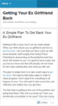 Mobile Screenshot of gettingyourexgirlfriendbacknow.wordpress.com