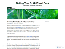 Tablet Screenshot of gettingyourexgirlfriendbacknow.wordpress.com