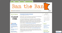 Desktop Screenshot of banthebanminnesota.wordpress.com