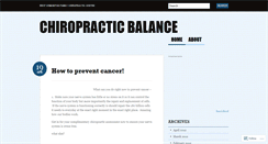Desktop Screenshot of chiropracticbalance.wordpress.com