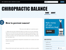 Tablet Screenshot of chiropracticbalance.wordpress.com