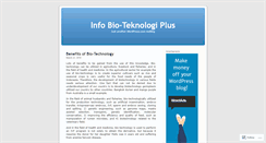 Desktop Screenshot of bioteknologiplus.wordpress.com