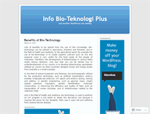 Tablet Screenshot of bioteknologiplus.wordpress.com
