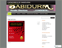 Tablet Screenshot of catadoresdesabiduria.wordpress.com
