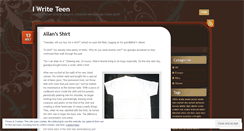 Desktop Screenshot of iwriteteen.wordpress.com