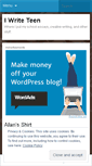 Mobile Screenshot of iwriteteen.wordpress.com