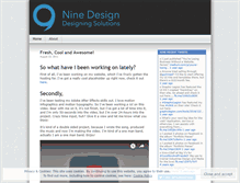 Tablet Screenshot of ninecreative.wordpress.com