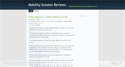 Desktop Screenshot of mobilityscooterreviews.wordpress.com