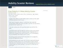 Tablet Screenshot of mobilityscooterreviews.wordpress.com