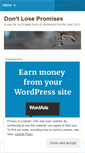Mobile Screenshot of dontlosepromises.wordpress.com