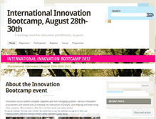 Tablet Screenshot of innovationbootcamp2012.wordpress.com