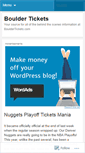 Mobile Screenshot of bouldertickets.wordpress.com