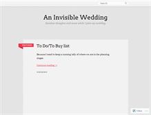 Tablet Screenshot of aninvisiblewedding.wordpress.com