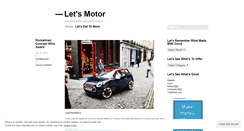 Desktop Screenshot of letsmotor.wordpress.com