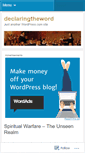 Mobile Screenshot of declaringtheword.wordpress.com