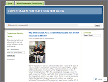 Tablet Screenshot of copenhagenfertilitycenter.wordpress.com