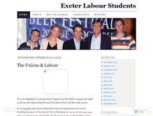Tablet Screenshot of exeterlabourstudents.wordpress.com